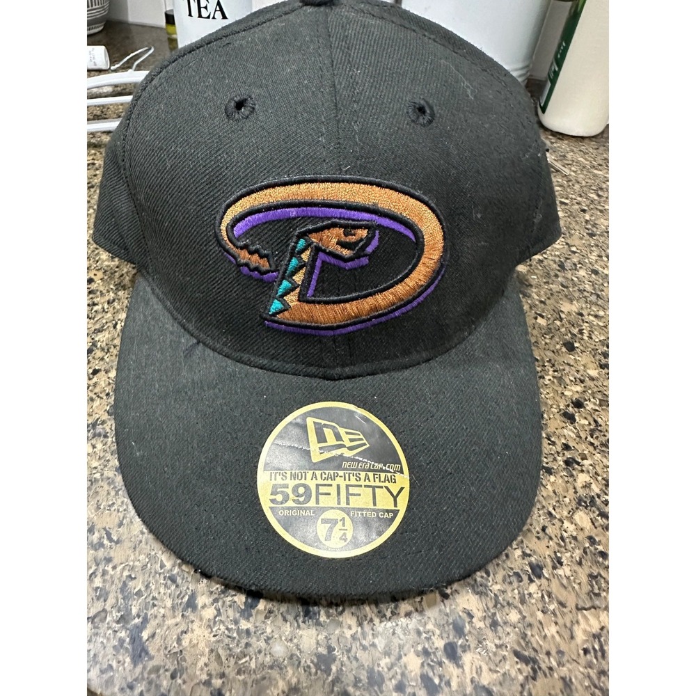 arizona diamondbacks black baseball cap‎ NEW 7 1/4